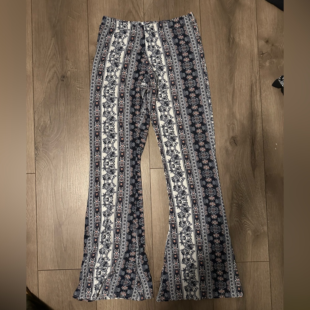 Bohemian Patterned Flare Pants